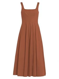 STAUD Wells Poplin Midi-Dress Rosebud 21 STAUD Wells Poplin Midi-Dress Rosebud -STAUD popular shop unnamed file 38