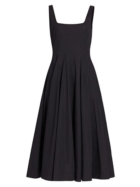 STAUD Wells Poplin Midi-Dress Rosebud 10 STAUD Wells Poplin Midi-Dress Rosebud - Image 8