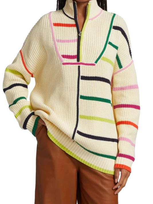 STAUD Hampton Striped Oversized Sweater 5 STAUD Hampton Striped Oversized Sweater - Image 3