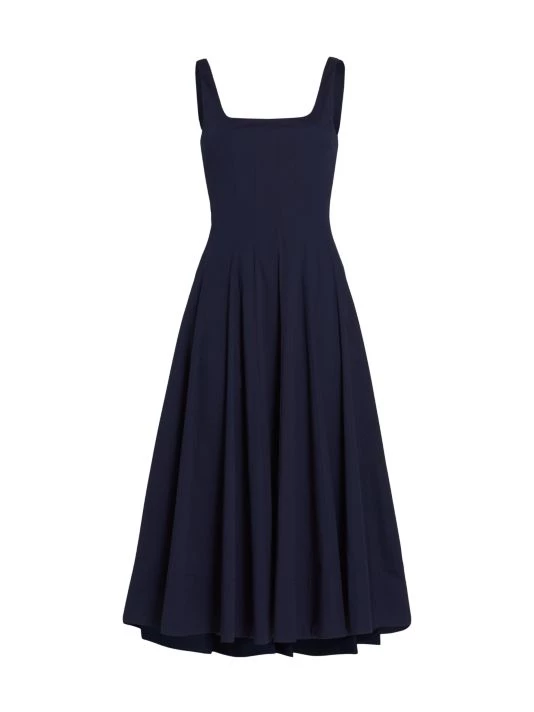 STAUD Wells Poplin Midi-Dress Rosebud 12 STAUD Wells Poplin Midi-Dress Rosebud - Image 10