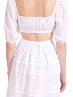 STAUD Carina Cutout Pintuck Midi-Dress -STAUD popular shop unnamed file 432