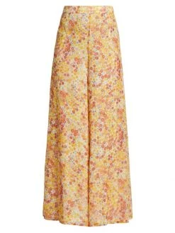 STAUD Vallea Floral Wide-Leg Pants