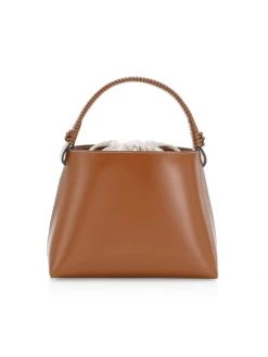 STAUD Tellie Leather Top Handle Bag