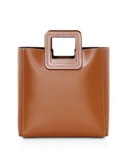 STAUD Shirley Leather Tote Wallflower