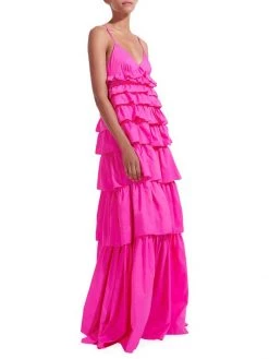 STAUD Rylie Tiered Ruffle Maxi Dress -STAUD popular shop unnamed file 495