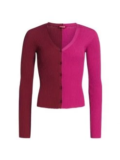 STAUD Shoko Cargo Colorblock Cardigan Tan Black -STAUD popular shop unnamed file 5