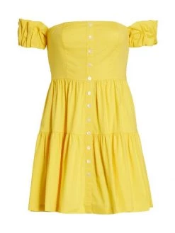 STAUD Elio Mini Dress Biscotti -STAUD popular shop unnamed file 51