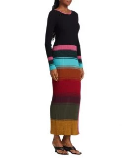 STAUD Edna Stripe Cutout Sweaterdress -STAUD popular shop unnamed file 533