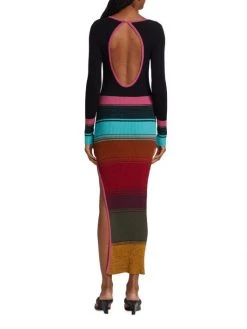 STAUD Edna Stripe Cutout Sweaterdress -STAUD popular shop unnamed file 534