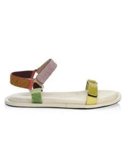 STAUD Betty Rhinestone Sandals Cream Multi -STAUD popular shop unnamed file 551