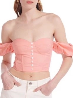 STAUD Bouvier Off-The-Shoulder Bustier Top -STAUD popular shop unnamed file 561
