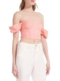 STAUD Bouvier Off-The-Shoulder Bustier Top -STAUD popular shop unnamed file 562