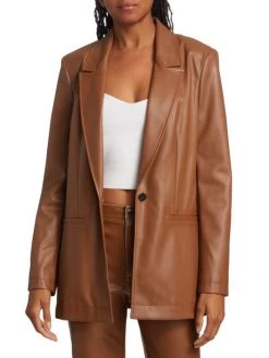 STAUD Madden Faux Leather Oversized Blazer -STAUD popular shop unnamed file 606