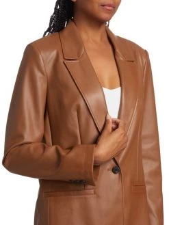 STAUD Madden Faux Leather Oversized Blazer -STAUD popular shop unnamed file 609