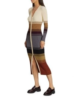 STAUD Shoko Rib-Knit Stripe Sweaterdress -STAUD popular shop unnamed file 618