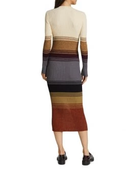 STAUD Shoko Rib-Knit Stripe Sweaterdress -STAUD popular shop unnamed file 619