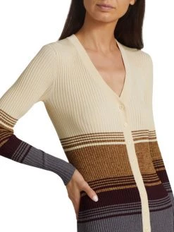 STAUD Shoko Rib-Knit Stripe Sweaterdress -STAUD popular shop unnamed file 621