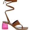 STAUD Adora Lace-Up Thong Sandals Tan Bougainvillea -STAUD popular shop unnamed file 623