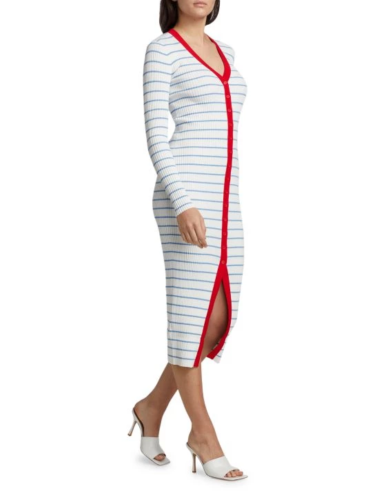 STAUD Shoko Striped Body-Con Midi-Dress 6 STAUD Shoko Striped Body-Con Midi-Dress - Image 4