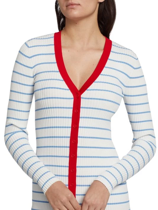 STAUD Shoko Striped Body-Con Midi-Dress 8 STAUD Shoko Striped Body-Con Midi-Dress - Image 6