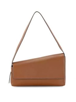 STAUD Acute Leather Shoulder Bag Cream