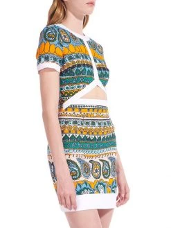 STAUD Perla Printed Linen Cutout Minidress -STAUD popular shop unnamed file 662