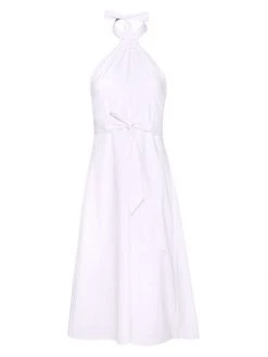 STAUD Kai Stretch Cotton Halter Dress Black -STAUD popular shop unnamed file 674