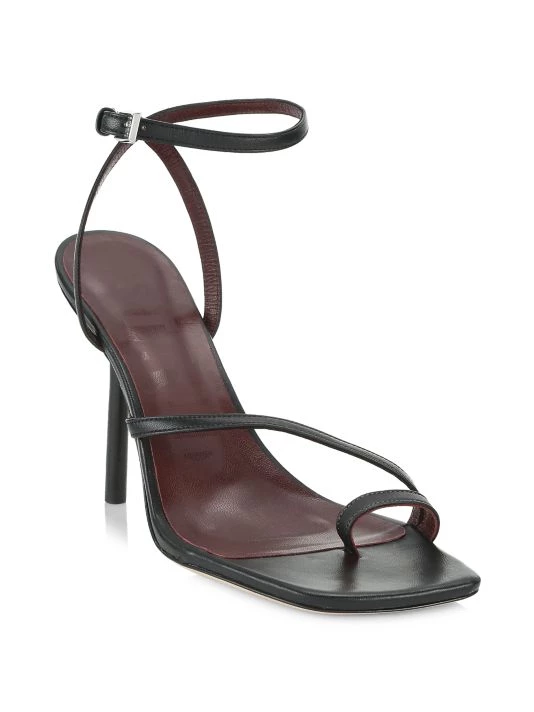 STAUD Mona Leather High-Heel Sandals Tan 3 STAUD Mona Leather High-Heel Sandals Tan - Image 2