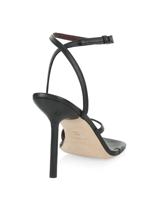 STAUD Mona Leather High-Heel Sandals Tan 4 STAUD Mona Leather High-Heel Sandals Tan - Image 3