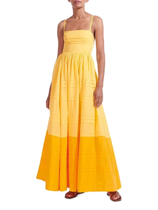STAUD Brigitte Colorblocked Open-Back Maxi Dress 4 STAUD Brigitte Colorblocked Open-Back Maxi Dress - Image 2