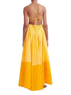 STAUD Brigitte Colorblocked Open-Back Maxi Dress 9 STAUD Brigitte Colorblocked Open-Back Maxi Dress -STAUD popular shop unnamed file 695