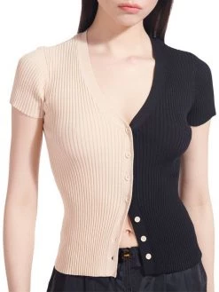 STAUD Short-Sleeve Cargo Sweater Buff Black -STAUD popular shop unnamed file 700