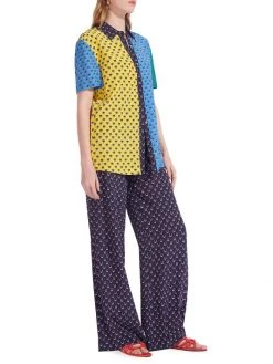 STAUD Pallas Colorblocked Button-Front Shirt -STAUD popular shop unnamed file 712