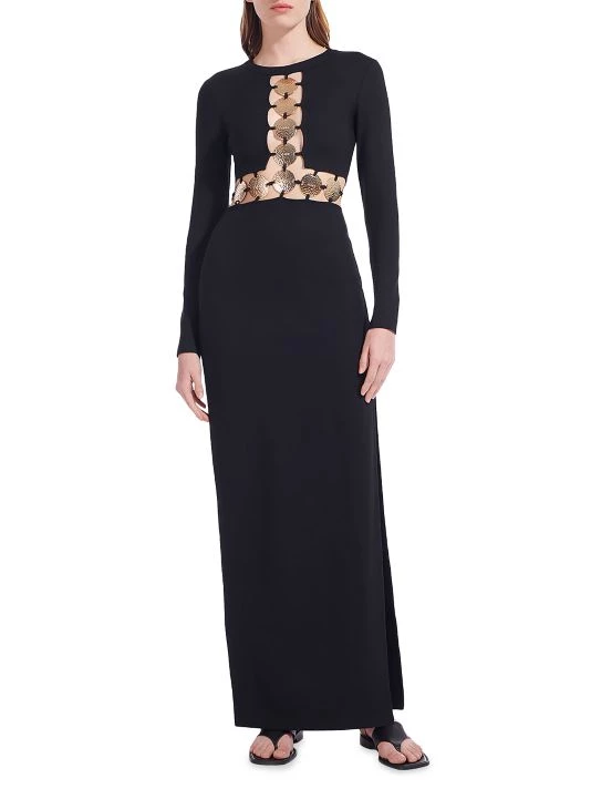STAUD Delphine Embellished Cutout Maxi Dress 4 STAUD Delphine Embellished Cutout Maxi Dress - Image 2