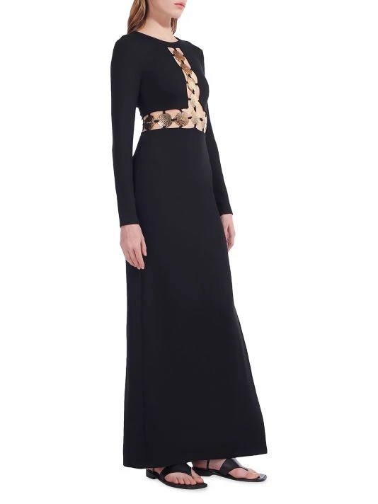STAUD Delphine Embellished Cutout Maxi Dress 6 STAUD Delphine Embellished Cutout Maxi Dress - Image 4