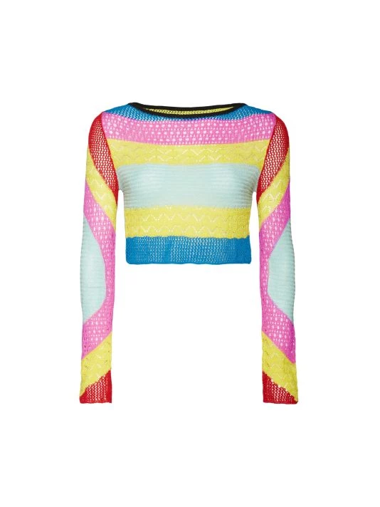 STAUD Limousin Stripe Crochet Crop Top 3 STAUD Limousin Stripe Crochet Crop Top