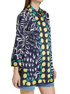 STAUD Parke Lemon Print Tunic Shirt -STAUD popular shop unnamed file 731