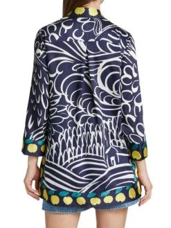 STAUD Parke Lemon Print Tunic Shirt -STAUD popular shop unnamed file 732