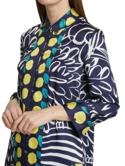 STAUD Parke Lemon Print Tunic Shirt -STAUD popular shop unnamed file 733