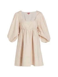STAUD Sophie Puff-Sleeve Minidress Wallflower -STAUD popular shop unnamed file 737