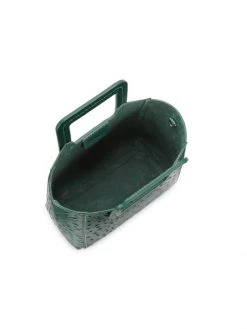 STAUD Mini Shirley Ostritch-Embossed Leather Tote Cypress -STAUD popular shop unnamed file 74