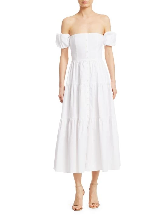 STAUD Elio Puff-Sleeve Prairie Dress Black 4 STAUD Elio Puff-Sleeve Prairie Dress Black - Image 2