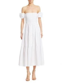 STAUD Elio Puff-Sleeve Prairie Dress Black 14 STAUD Elio Puff-Sleeve Prairie Dress Black -STAUD popular shop unnamed file 792