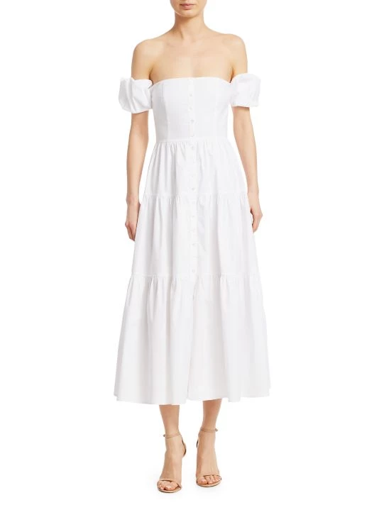 STAUD Elio Puff-Sleeve Prairie Dress Black 5 STAUD Elio Puff-Sleeve Prairie Dress Black - Image 3