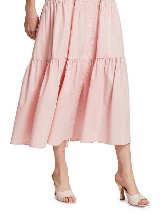 STAUD Elio Puff-Sleeve Prairie Dress Black 8 STAUD Elio Puff-Sleeve Prairie Dress Black - Image 6