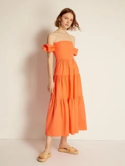 STAUD Elio Puff-Sleeve Prairie Dress Black 19 STAUD Elio Puff-Sleeve Prairie Dress Black -STAUD popular shop unnamed file 797