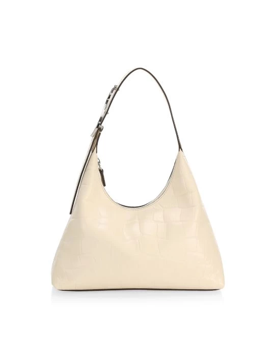 STAUD Scotty Croc-Embossed Leather Hobo Bag 3 STAUD Scotty Croc-Embossed Leather Hobo Bag