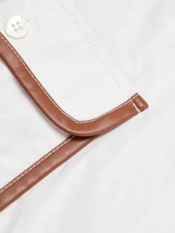 STAUD Bait Faux Leather-Trim Pocket Dress Black Whiskey -STAUD popular shop unnamed file 815