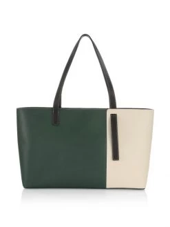 STAUD Shoko Colorblock Leather Tote Black Mahogany -STAUD popular shop unnamed file 84