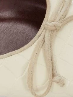 STAUD Gina Square-Toe Croc-Embossed Leather Mules Cream -STAUD popular shop unnamed file 845